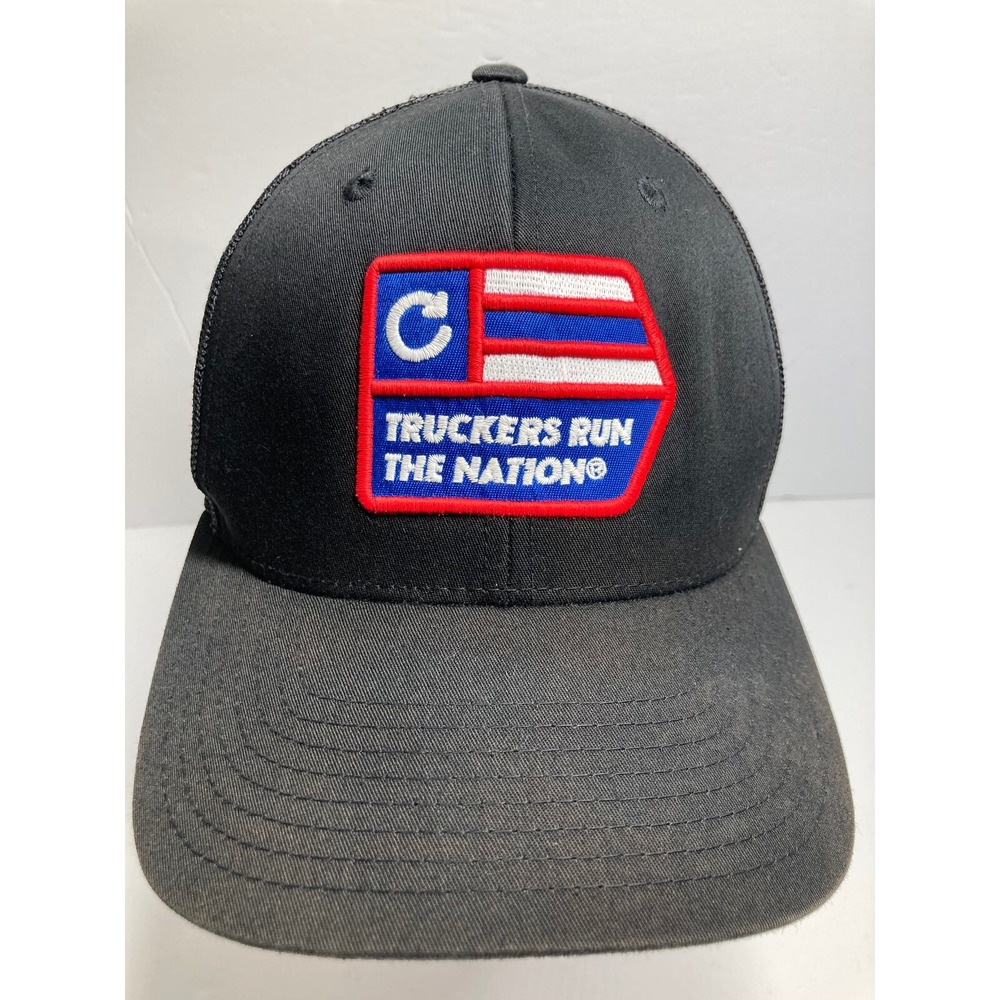 Truckers Run the Nation Adult Cap Hat‎ Black Patch Mesh Snapback Adjustable